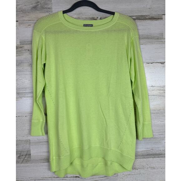 T by Talbots women's S lime green lightweight 3/4 sleeve knit sweater new - Picture 1 of 4